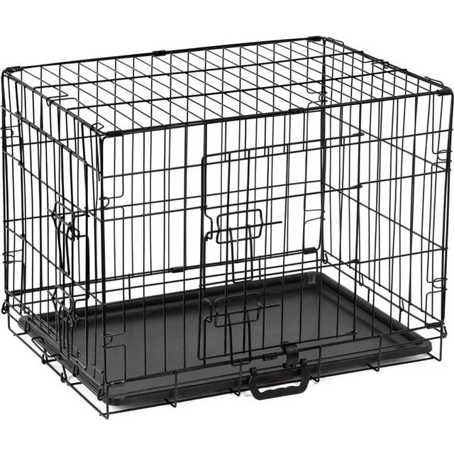 "(Medium (30"")) Dog Crate Extra Large Puppy Pet with Removal Tray & 2 Doors Folding Cage Train"