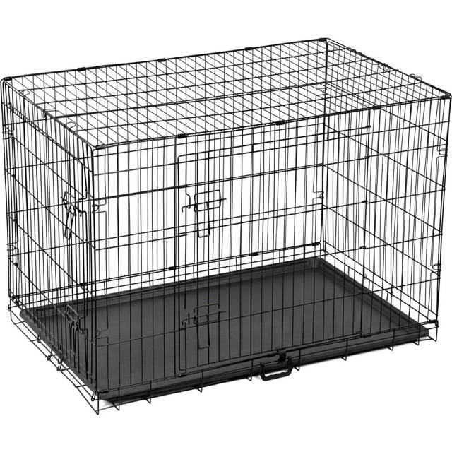 "(Large (36"")) Dog Crate Extra Large Puppy Pet with Removal Tray & 2 Doors Folding Cage Train"