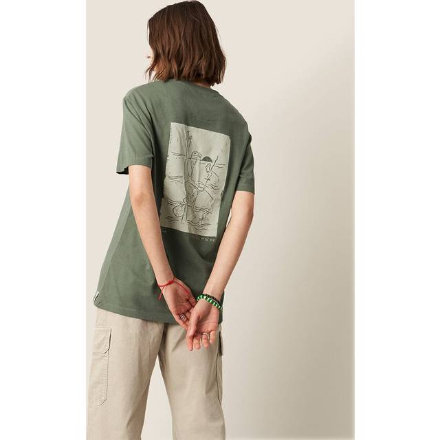 Sage Sri Lanka Campus Back Print T-shirt Green