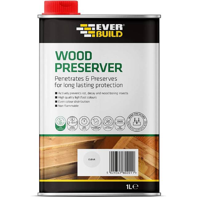 Everbuild Wood Preserver Clear 1 Litre