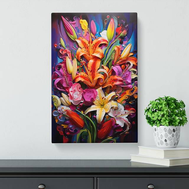 Floral Expressionism No.3 - Art Prints (50cm H x 35cm W x 3cm D)