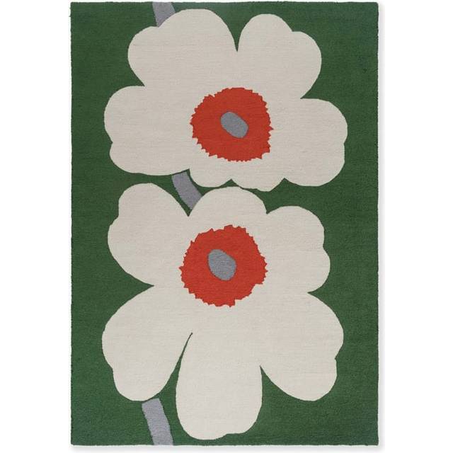 Marimekko Unikko 60-årsjubileum tuftad plastmatta 160x230 cm - Grön