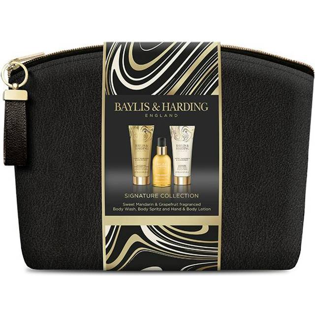 Baylis & Harding Sweet Mandarin & Grapefruit Luxury Wash Bag Gift Set 3 x 100 ml