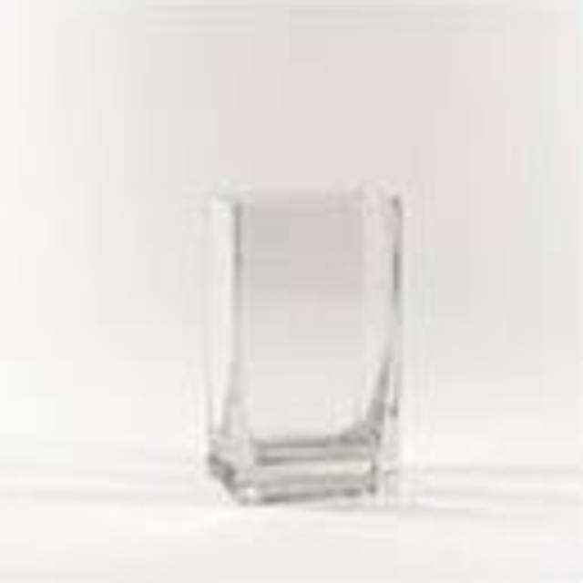 "WGV Glass Rectangle Block Vase  Width x Length 3"""" x 4""""  Height 6.5"""""