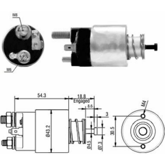 Contactor, starter motor 46135