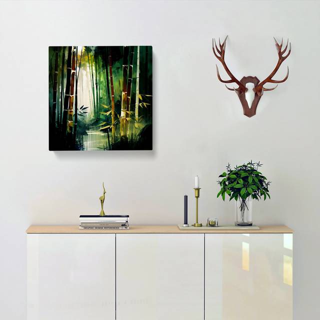 Bamboo Forest Impressionism No.2 - Art Prints (50cm H x 50cm W x 3cm D)