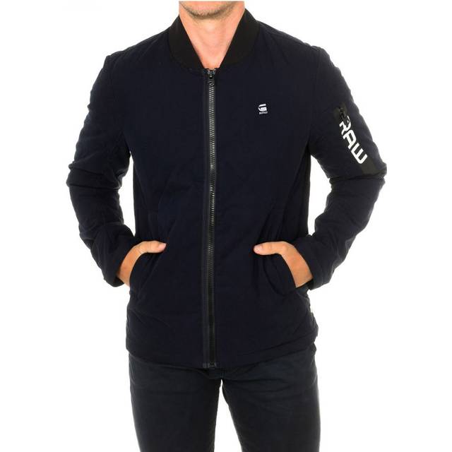 G Star Raw Mens Overshirt jacket with elastic collar and inner lining D02440 man - Blue Cotton - Size X-Small