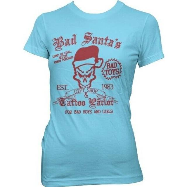 Hybris bad santa's gift shop girly tee damen t-shirt skyblue