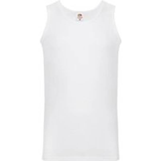 (L, White) Fruit of the Loom Mens Valueweight Athletic Vest Top