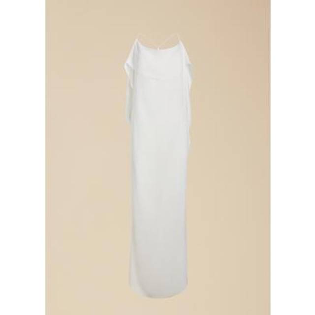 KHAITE - Dandora Draped Silk-gerogette Maxi Dress - Off-white - US 8