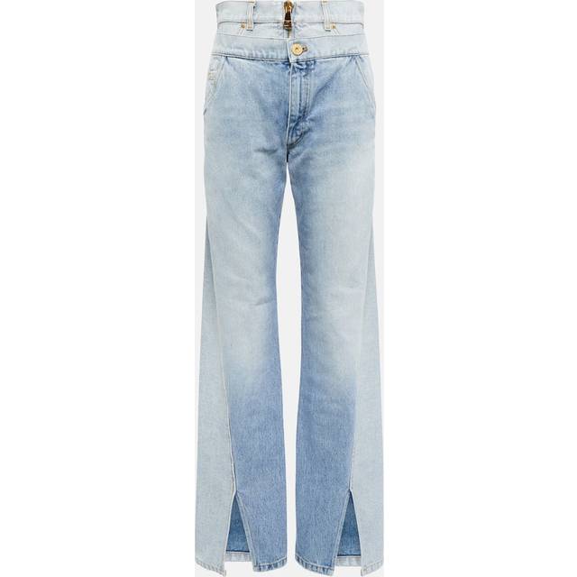 Balmain Two-in-one high-rise jeans - blue (UK 6)