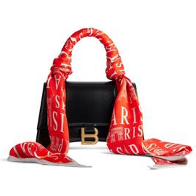 Balenciaga Hourglass Small handbag - Black - Unisex - Calfskin, Silk