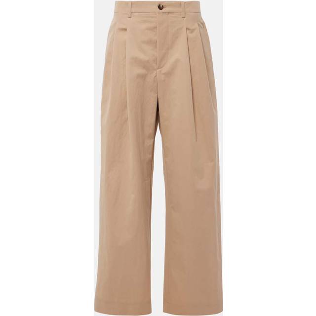 Wardrobe.NYC Drill Chino cotton-blend wide-leg pants - beige (UK 8)