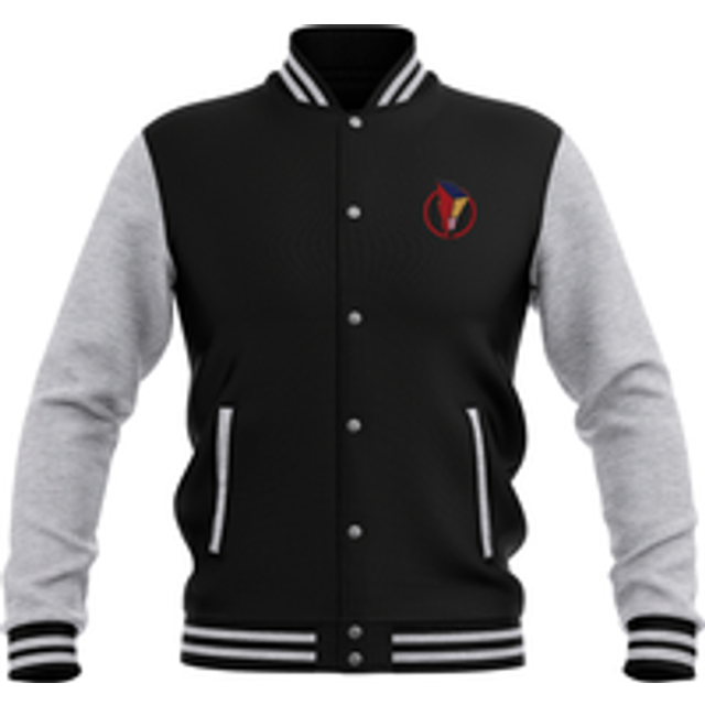 Power Rangers Bolt Patch Varsity Jacket - Black - XXL - Black
