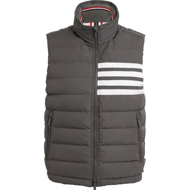 Thom Browne 4-Bar Stripe Down-Filled Gilet - Grey - 38