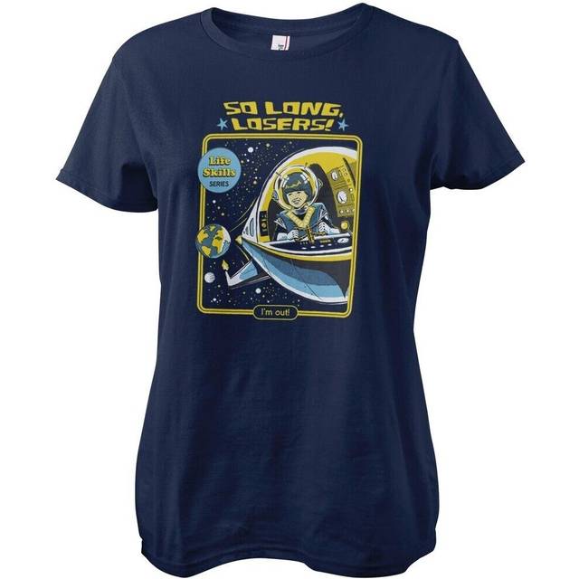 Steven Rhodes So Long Losers Girly Tee Damen T-shirt Navy