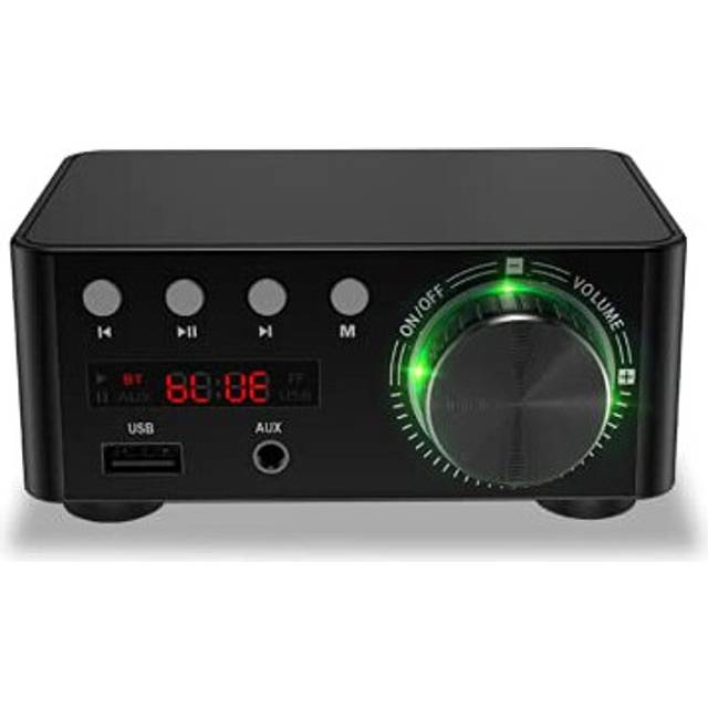 HiFi Bluetooth 5.0 ljudförstärkare, 50 W x 2 stereo kraftfull digital ljudförstärkarkort minneskort spelare för hushåll bil AMP-förstärkare