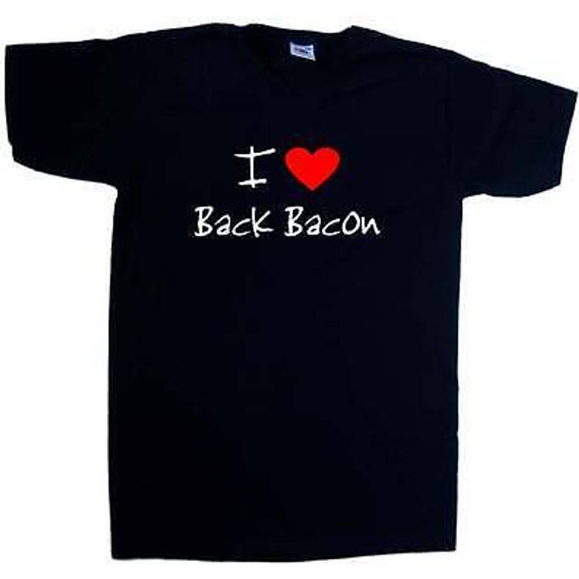I Love Heart Back Bacon V-neck T-shirt
