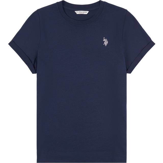 Navy Crew Neck Cotton T-Shirt (L)