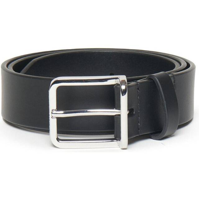 Dsquared2, Belts & Suspenders, unisex, Black, M, Black Leather Logoed Buckle Belt