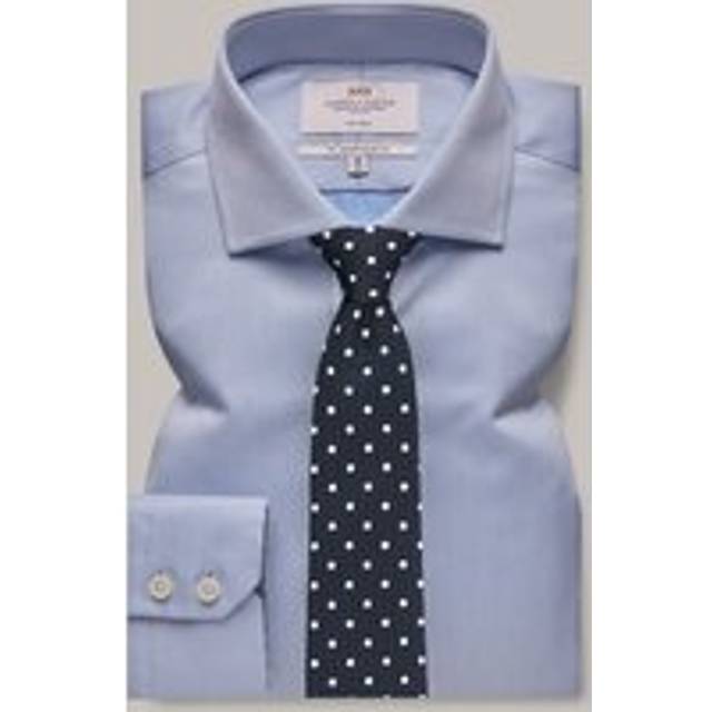 Hawes & Curtis Slim Fit Blue Twill Non-Iron Shirt Size: 17.5" collar, 37" sleeve