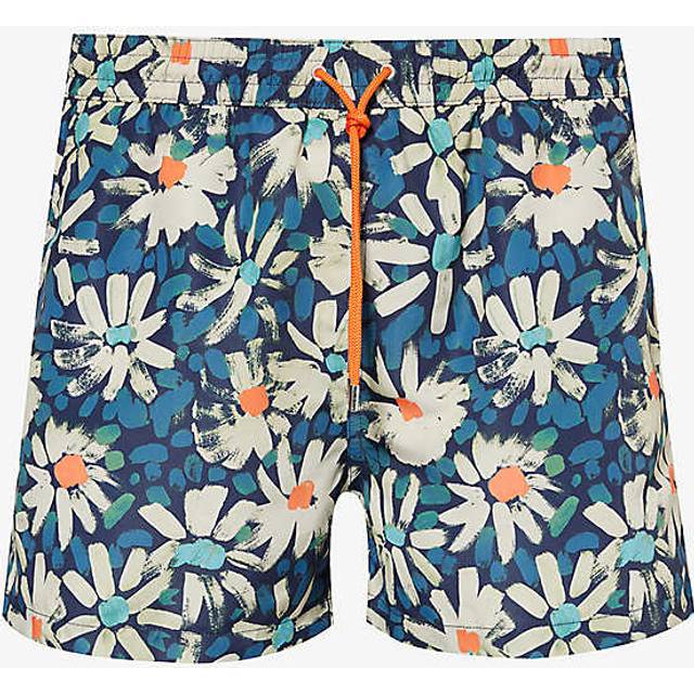 Paul Smith Mens Vy Graphic-print Recycled Polyester-blend Swim Shorts L - NAVY