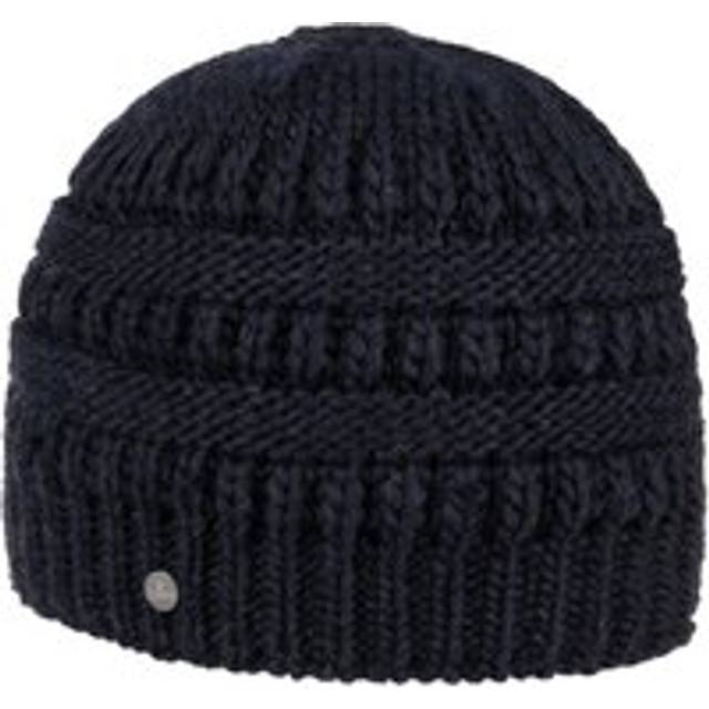Knit Alpaca Beanie with Ponytail Hole by Lierys - navy - One Size