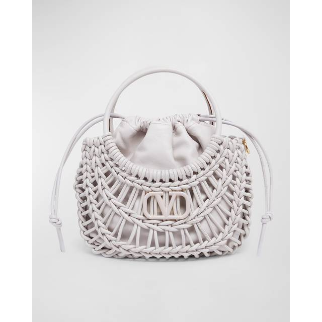 Valentino Vlogo Leather Bucket Bag