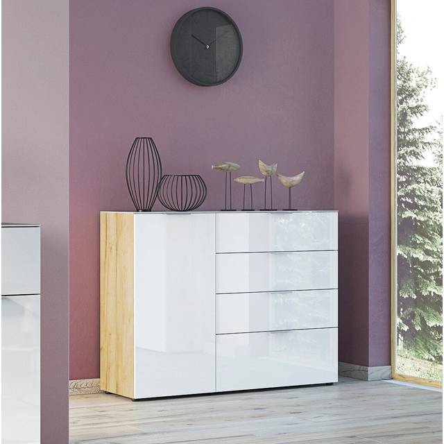 Abbygail Oakland Sideboard - White (101.7cm H X 133.5cm W X 42cm D)
