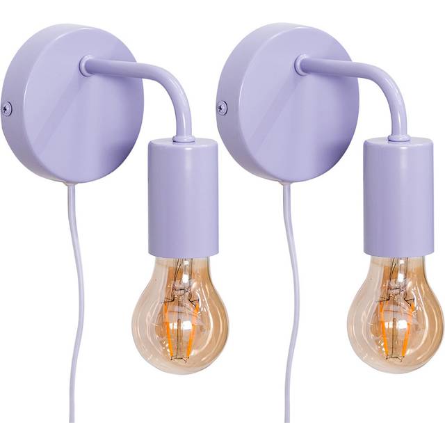 Carmala Plug-in Armed Sconce - Lilac (26cm H X 28cm W X 20cm D)