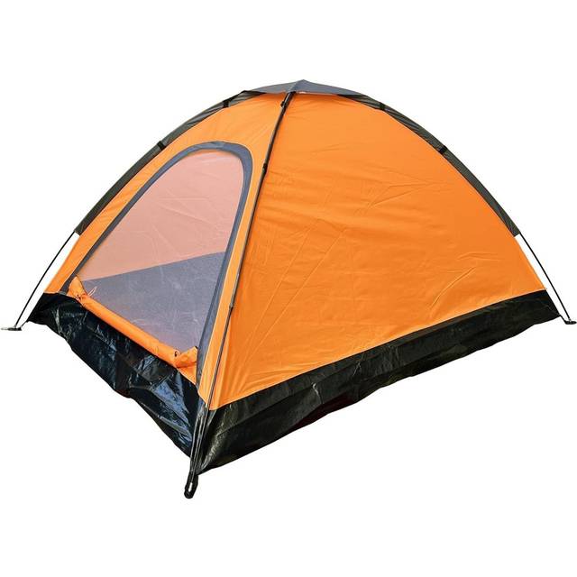 Bunie 2 Person Tent Man Pop-up Dome Tent Water Resistant Camping Tent Outdoor Portable Shelter - Orange (2 Person)