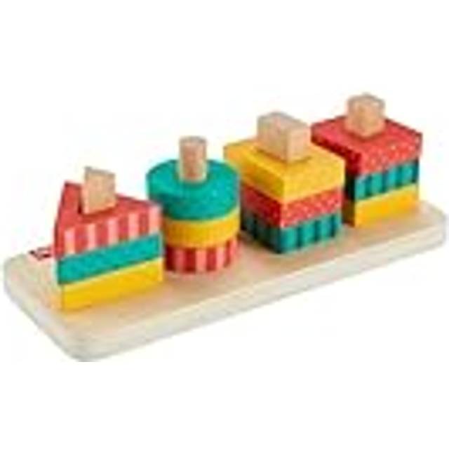 Sortierspielzeug fÃ¼r Kleinkinder Formen-Stapelspielzeug aus Holz, 13 Holzteile fÃ¼r feinmotorisches Spielen, Kindergartenkinder ab 2 Jahren