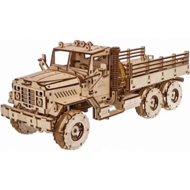 Ugears Cargo Truck 70253 Wooden No Glue or Tools 3D Assembly Instructions Included Puzzle, Required, Puzzle, brown