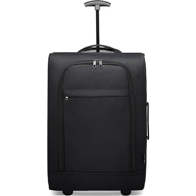 (Black) Foldable Cabin Suitcase Soft Shell Hand Luggage Foldable Storage Case