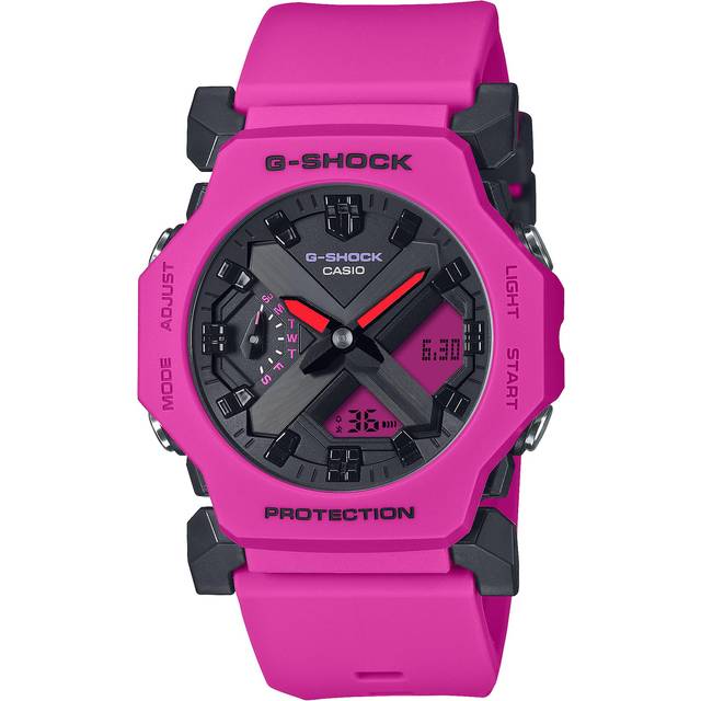 Casio g-shock ga-2300-4ajf minimal design men's watch pink resin day/date