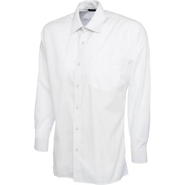 Uneek Mens Poplin Full Sleeve Shirt UC709 Colour: White, Size: 19.5&qu