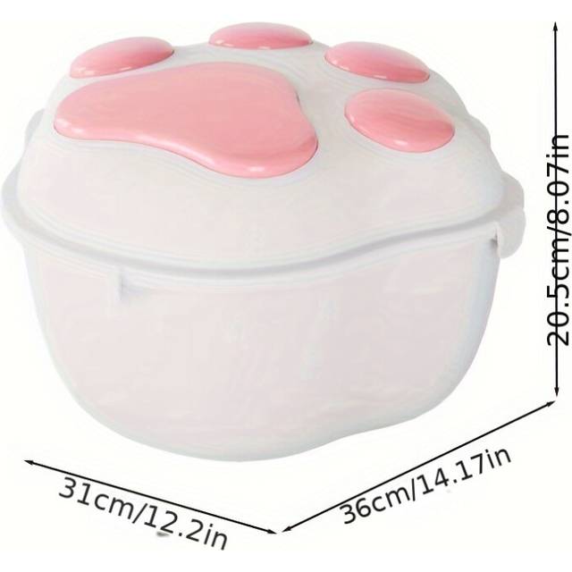 (pink) Pink Dog Cat Pet Food Storage Container Box Bucket Bin Dry Feed Animal Moisture-proof
