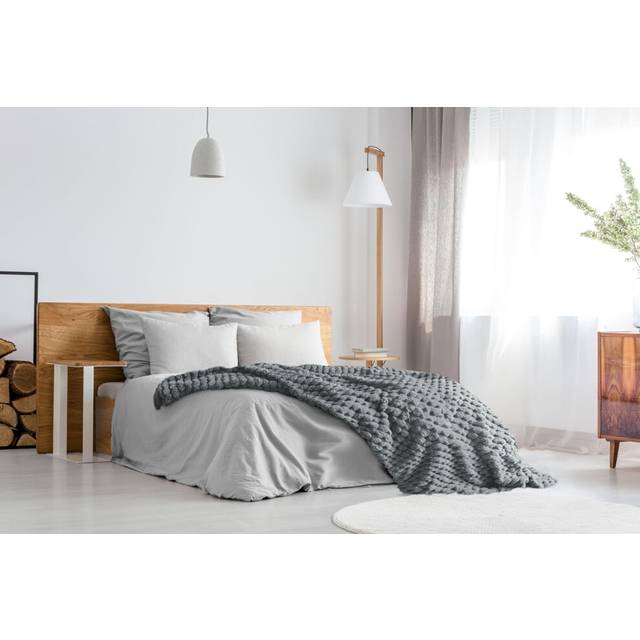 (127x152cm, Charcoal) Emma Barclay Lush Luxurious Faux Rabbit Fur Throw For Sofa Blanket