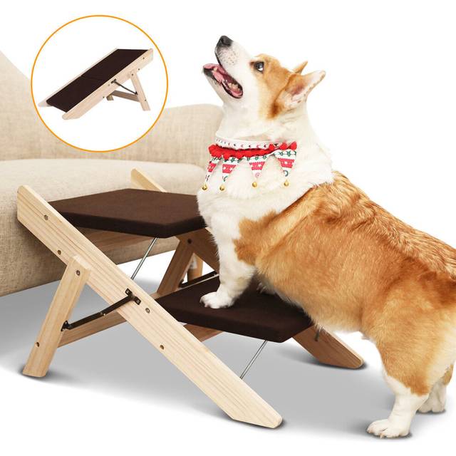 2-in-1 Portable Folding Safety Pet Stairs Ramp for Dogs and Cats Steps Ladder Puppy Supplies