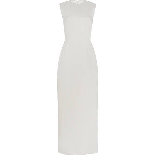Maslow Sheer Dress with Slip in Ivory Silk Organza