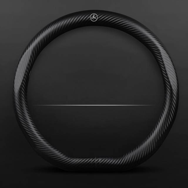 (D) Car Steering Wheel Cover Anti-Slip Leather Carbon Fiber For Mercedes Benz AMG A/B/C/E/GLA/CLA/GLC/GLK/GLE