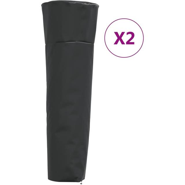 vidaXL Heater Covers 2 pcs Pyramid Shaped 86x47x241cm 420D Oxford Fabric - Black