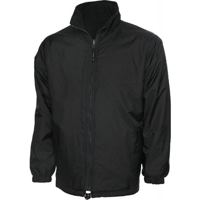 Uneek Premium Reversible Fleece Jacket UC605 Black 2XL Colour: Black,