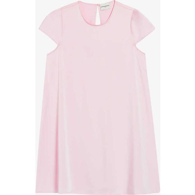 Claudie Pierlot Womens Roses Round-neck Short-sleeved Satin Mini Dress 12 - ROSES