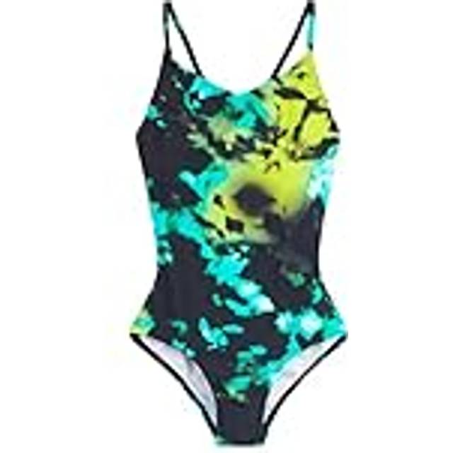 Kanu Surf Girls Beach Sport UPF 50+ 1-Piece Swimsuit  Hurricane Black/