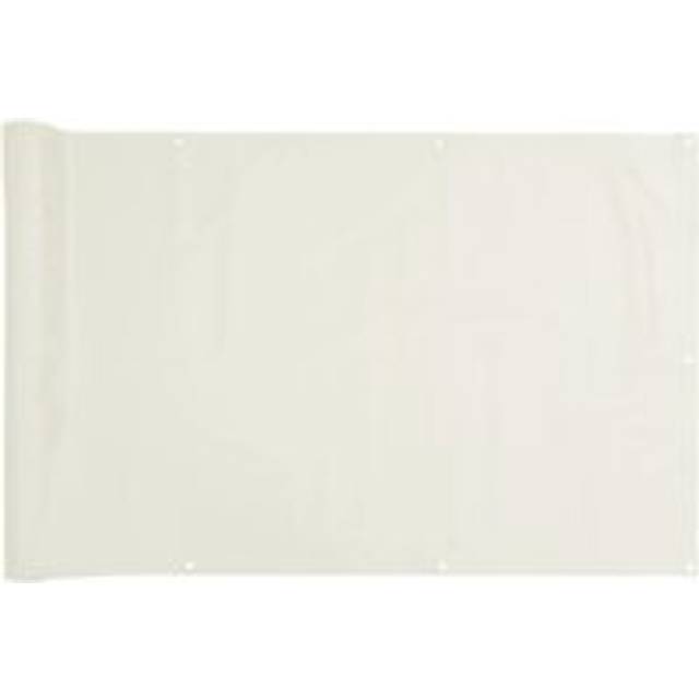 vidaXL Balcony Privacy Screen White 400x75 cm PVC