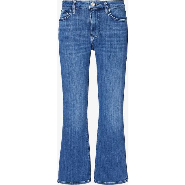 Frame Womens Temple Le Crop Mini Boot Flared-leg Mid-rise Stretch-denim Jeans 27 - TEMPLE