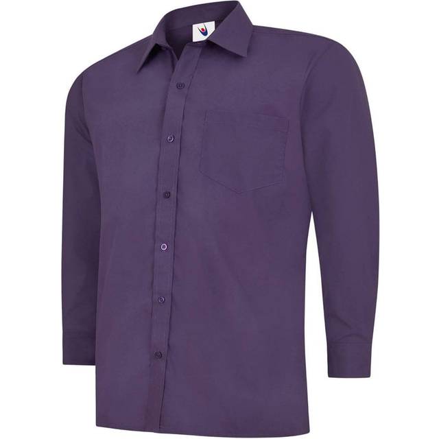 Uneek Mens Poplin Full Sleeve Shirt UC709 Colour: Purple, Size: 18.5&q