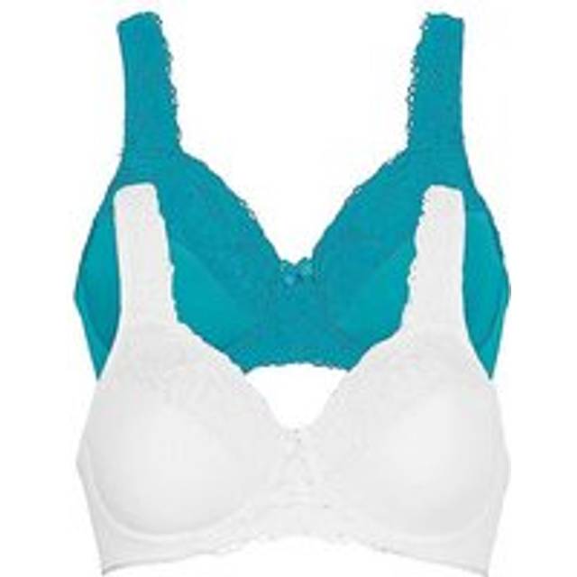 bonprix Pack of 2 Underwired Minimiser Bras - Olive