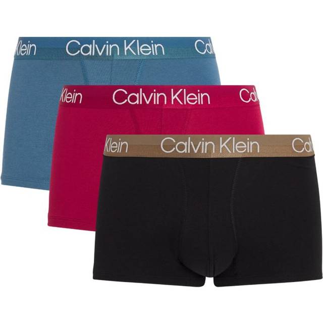 Calvin Klein, Underkläder, Herr, L, Bomull, Multifärgade boxershorts 3-pack med elastisk midjeband - multicolor (L)